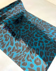 Blue Cheetah Metallic Foil