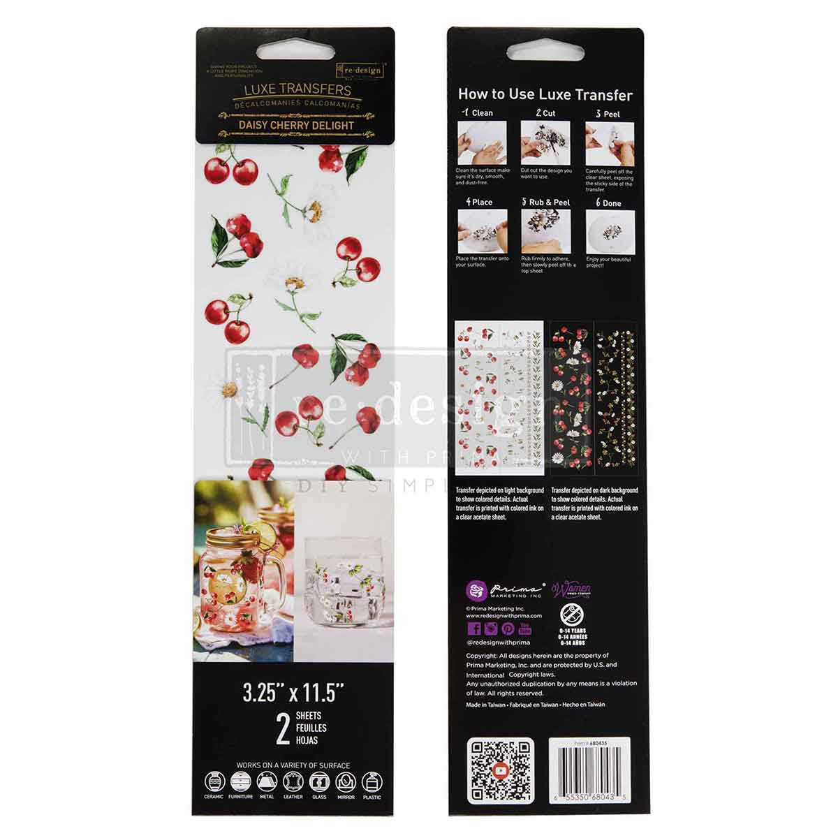 Daisy Cherry Delight luxe transfer