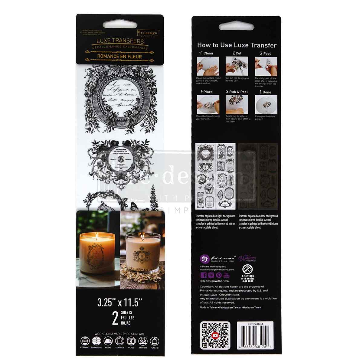 Romance en Fleur luxe transfer