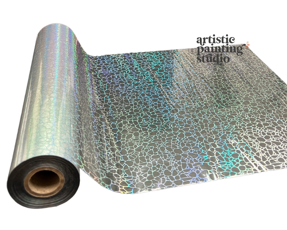 Pebbly Hologram Transparent Metallic Foil